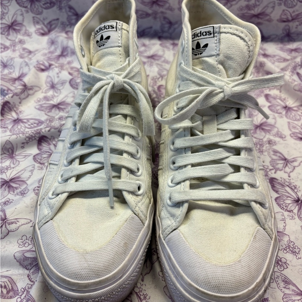 adidas White High-Top Athletic Sneakers